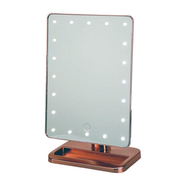 LED Vanity Mirror with Bluetooth Speakers, Rose Gold - Mirrors - 1