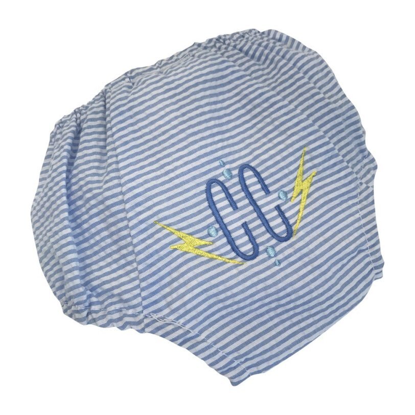 Monogrammable Seersucker Diaper Cover, Blue Stripes