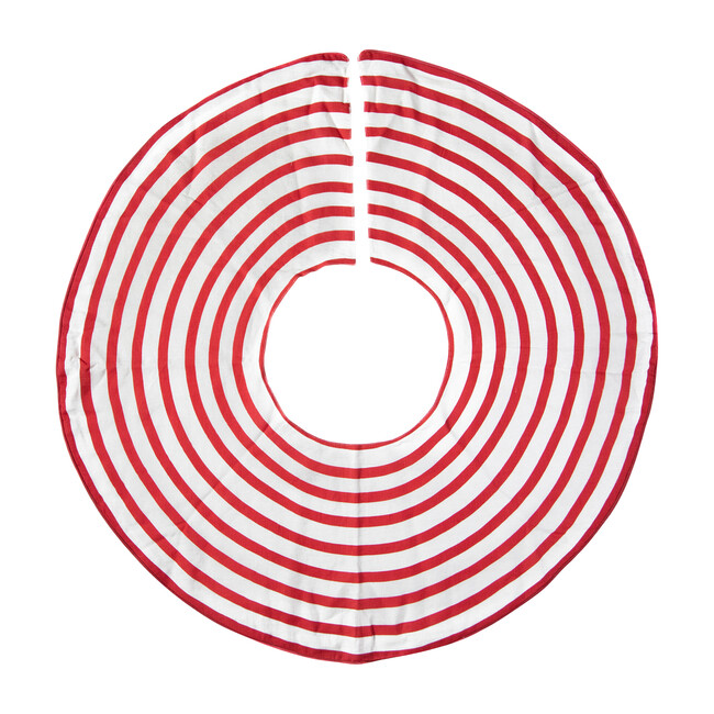 Striped Tree Skirt, Red