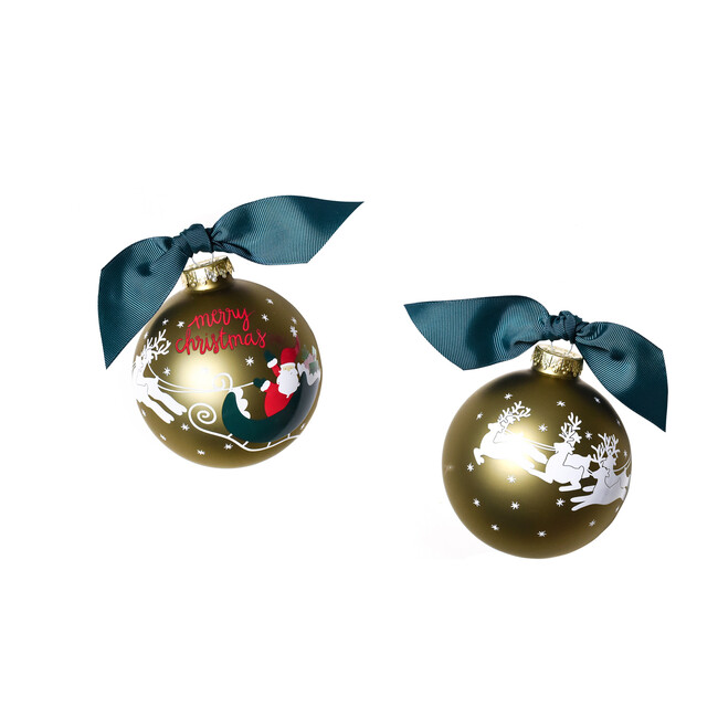 Merry Christmas To All Glass Ornament