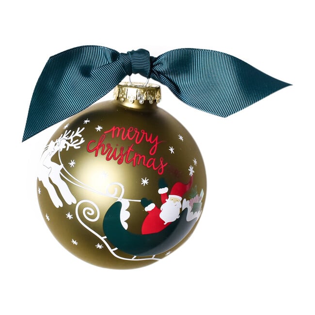 Merry Christmas To All Glass Ornament