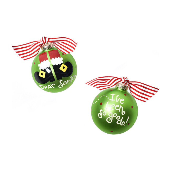 Dear Santa Glass Ornament