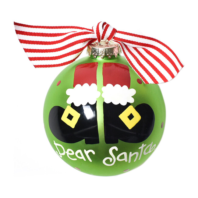 Dear Santa Glass Ornament