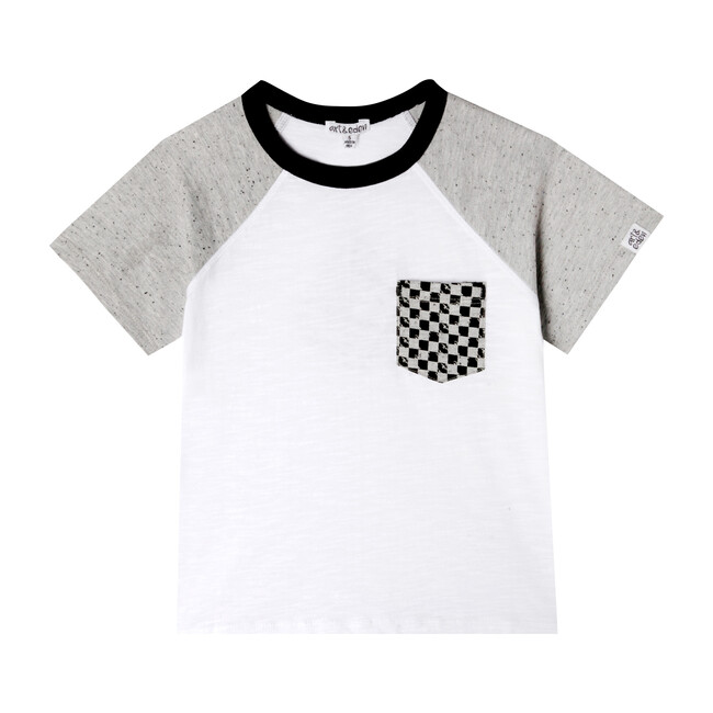Mini Caleb T-Shirt, White - Tees - 1