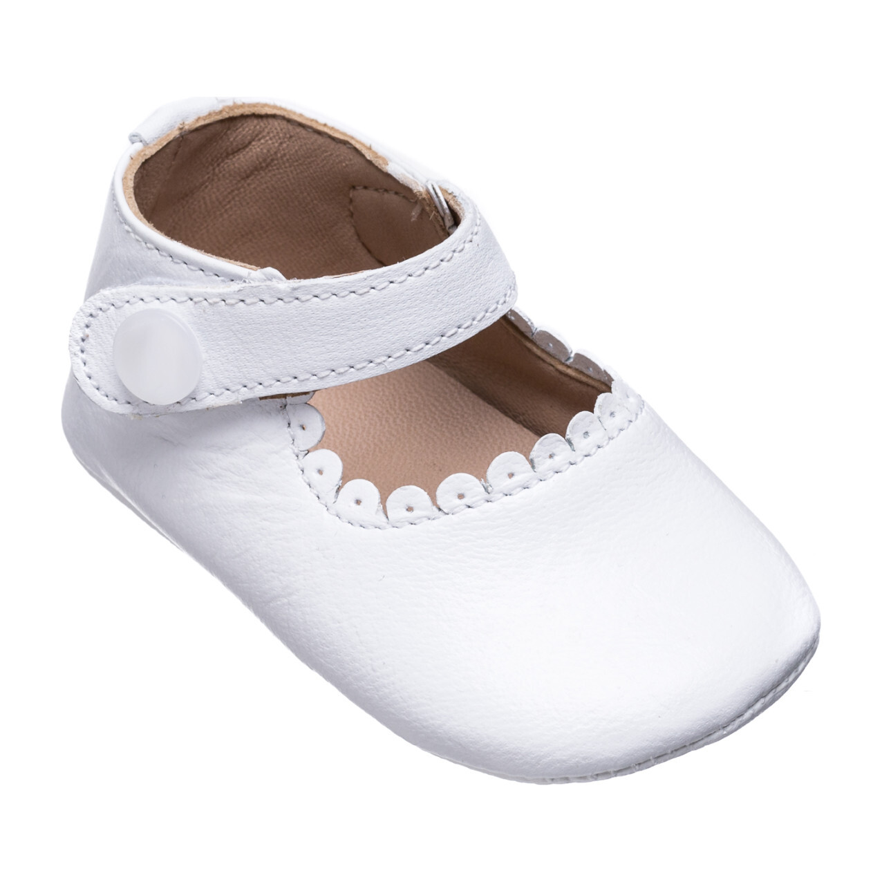 Baby Mary Jane, White - Baby Girl Accessories Shoes & Booties - Maisonette