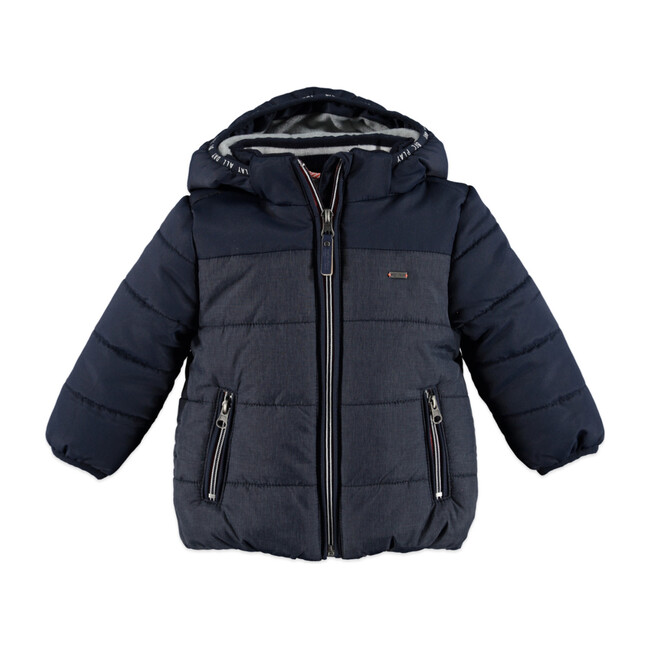 Boys Hooded Parka, Dark Blue