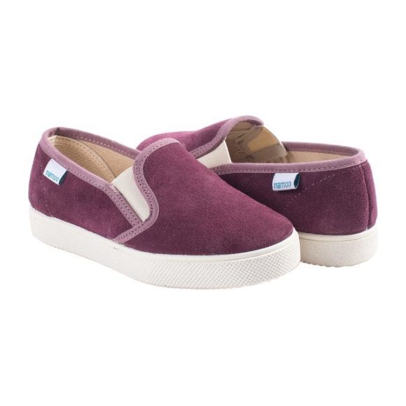 Suede Slip-On, Purple - Slip Ons - 1