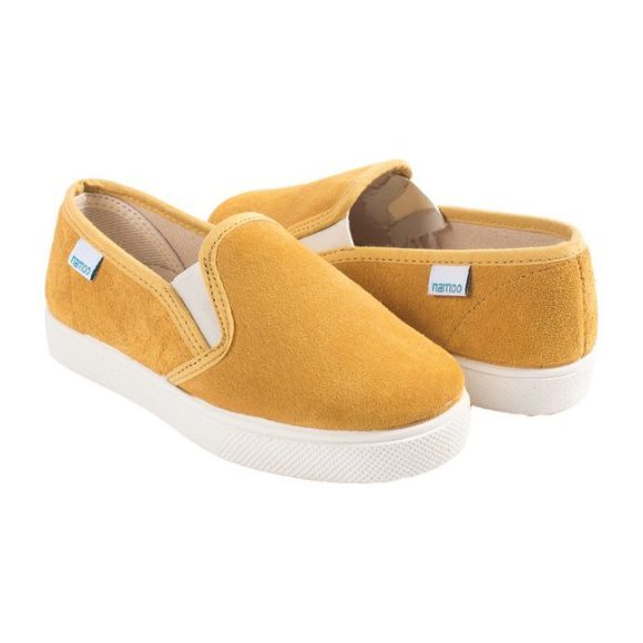 Suede Slip-On, Yellow - Slip Ons - 1