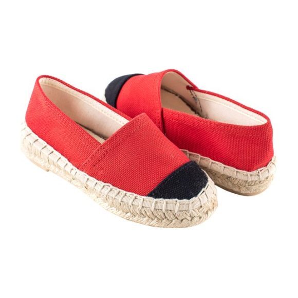Color Block Espadrille, Red