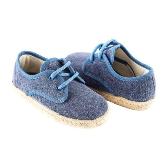 Lace-Up Espadrille, Navy - Sneakers - 1