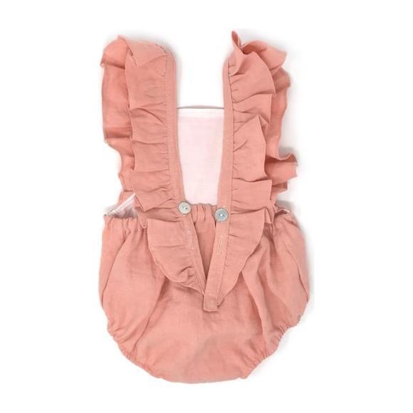 Sadie Linen Romper, Peony - Rompers - 3