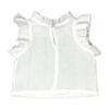 Lola Washed Linen Girls Top, Oyster - Shirts - 2