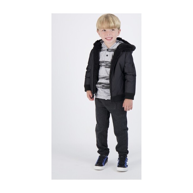 Reversible Jacket, Black Houndstooth