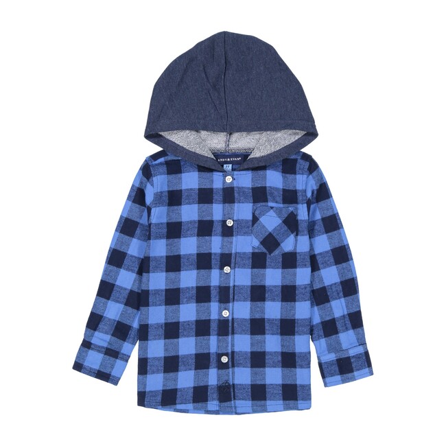 blue plaid hoodie