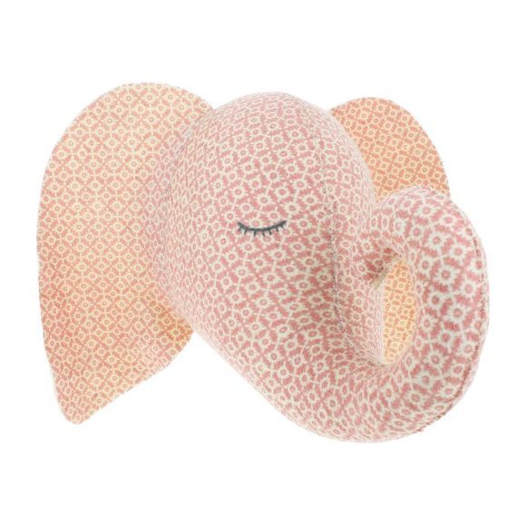 Pink Sleepy Elephant - Animal Heads - 1