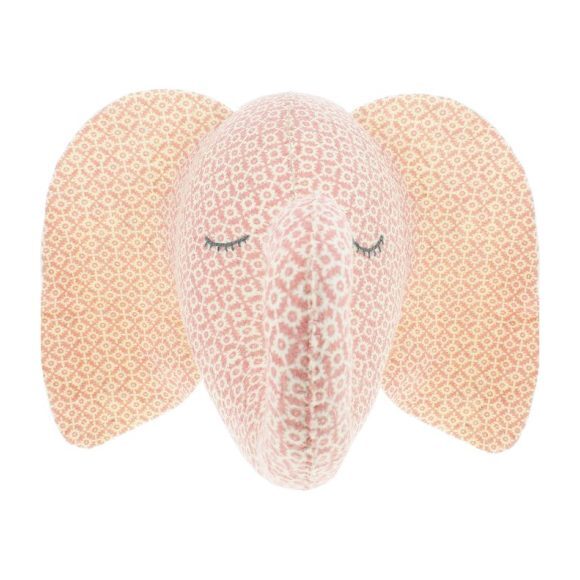 Pink Sleepy Elephant - Animal Heads - 2