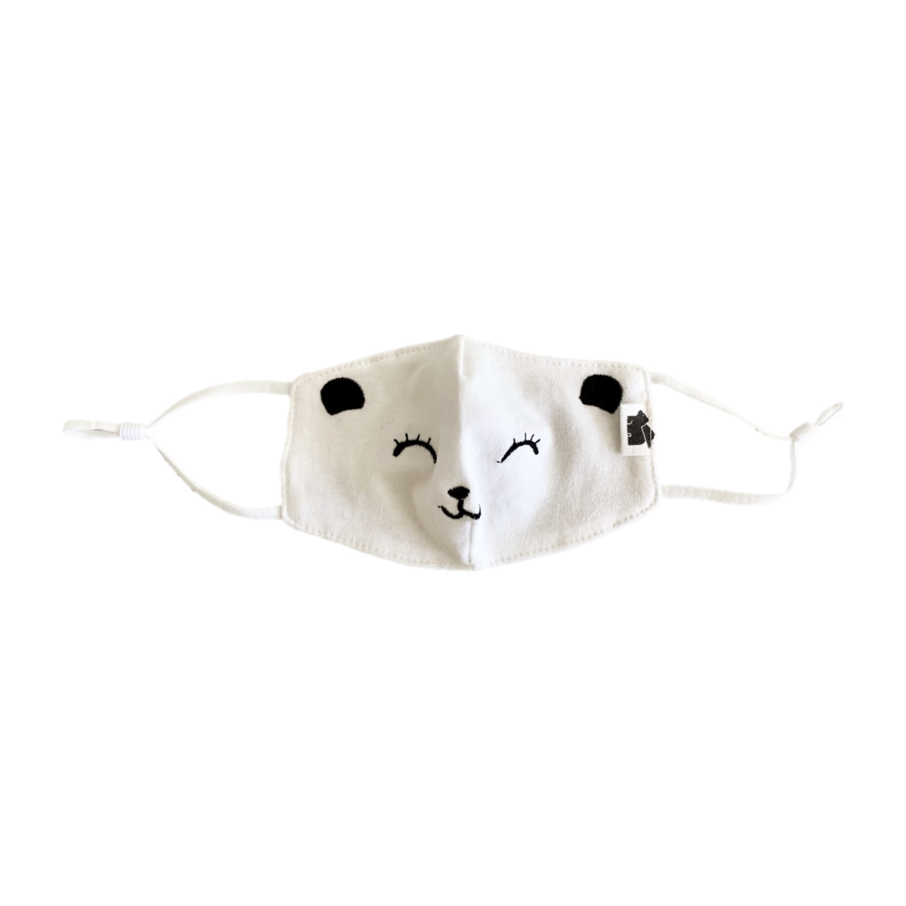 Singular Embroidered Bear Reusable Toddler & Kid Face Mask