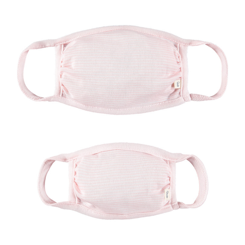 Adult & Child Mask Set, Peace Pink Stripe