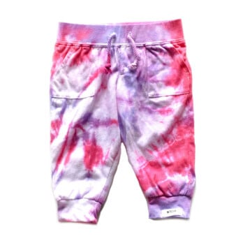 Tie Dye Joggers, Pink & Purple - Sweatpants - 1