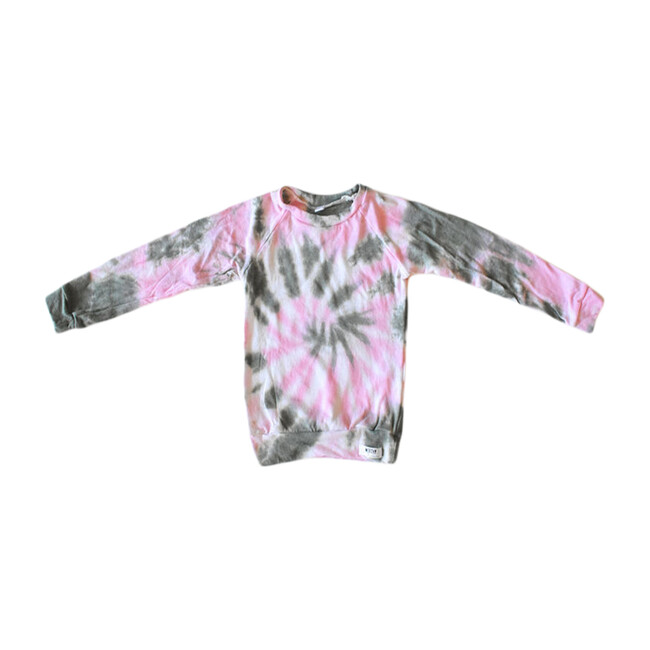 Tie Dye Raglan Shirt, Olive & Pink