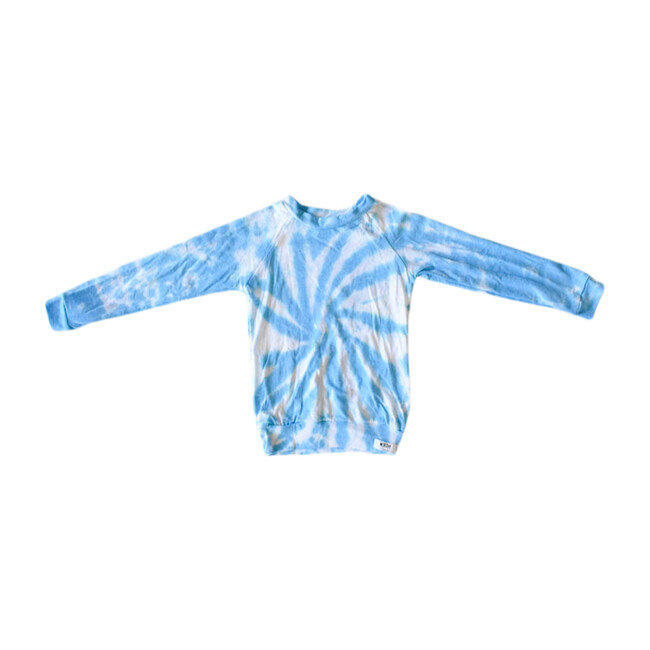 Tie Dye Raglan Shirt, Blue - Tees - 1