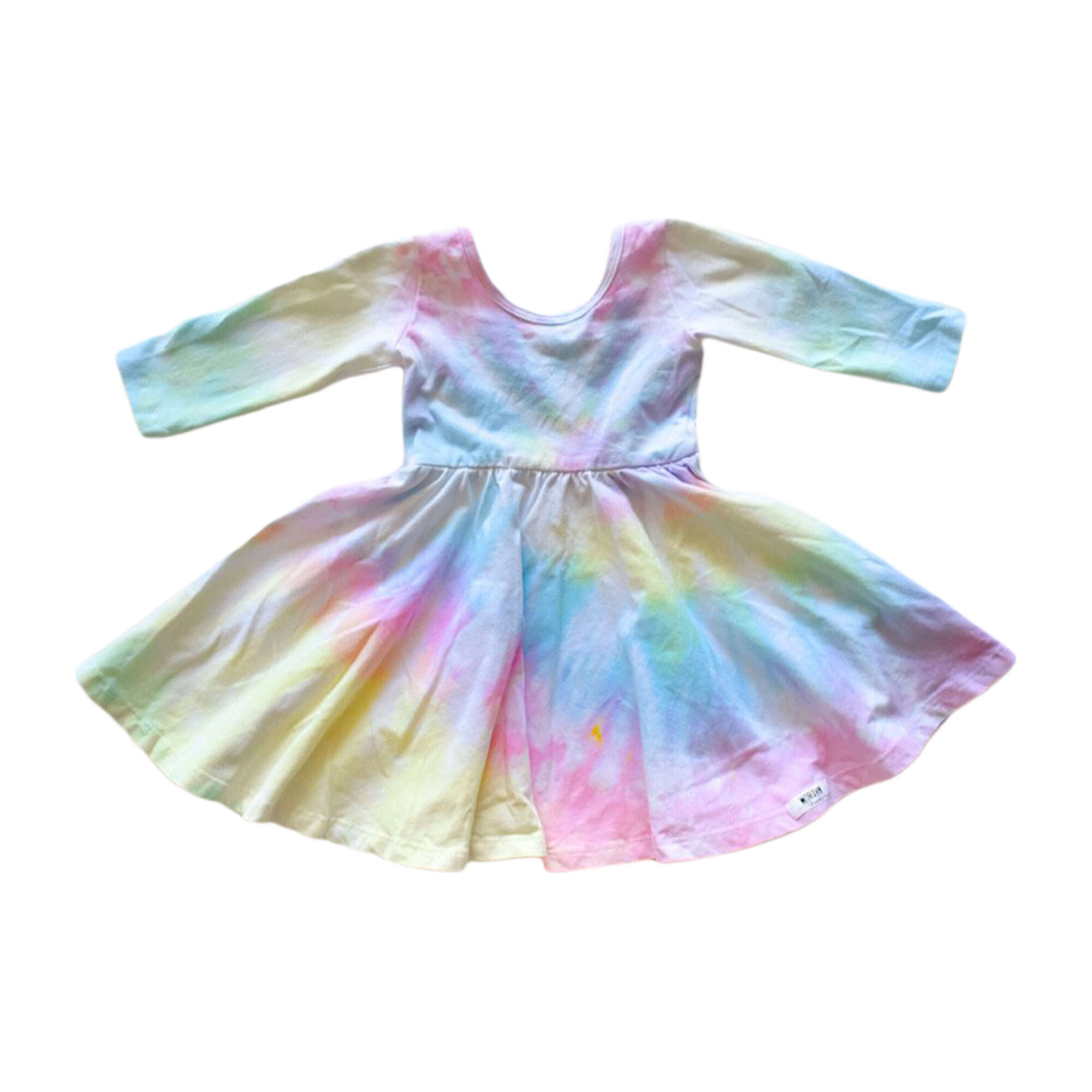 pastel tie dye dress