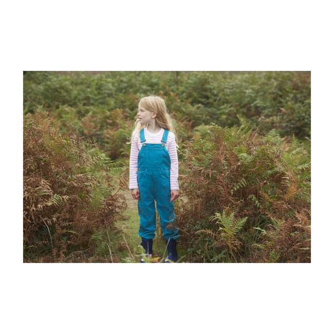 Corduroy Dungarees, Teal - Overalls - 5