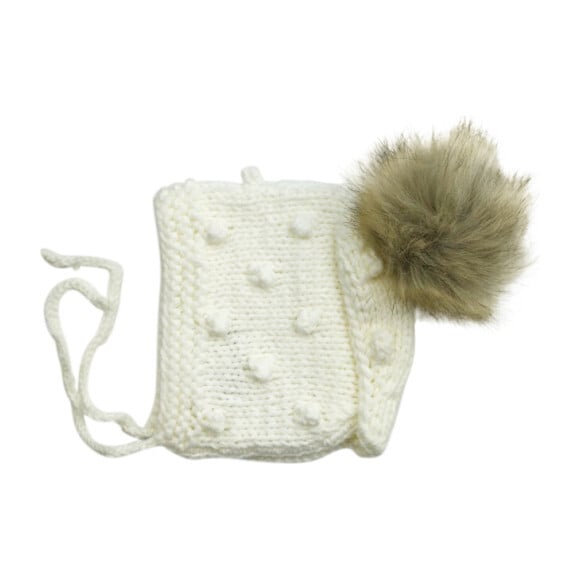 Coco Bonnet with Pom, Cream