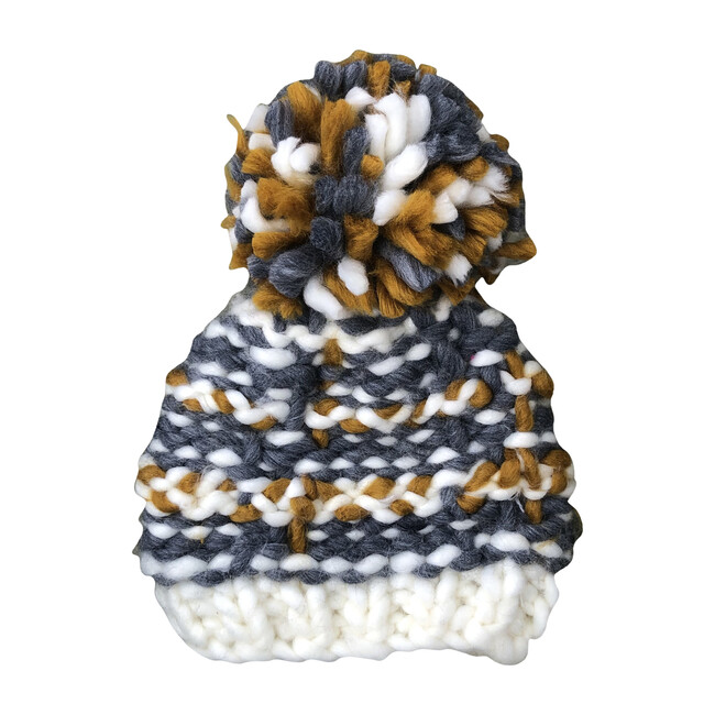 Charlie Plaid Hat, Gray and Mustard