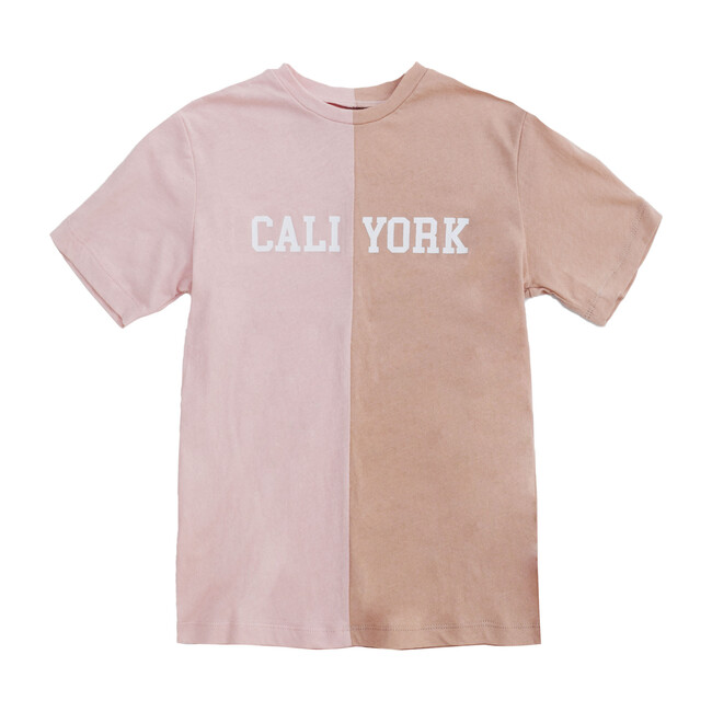 Womens CaliYork T-Shirt, Pink/Beige - Tees - 1