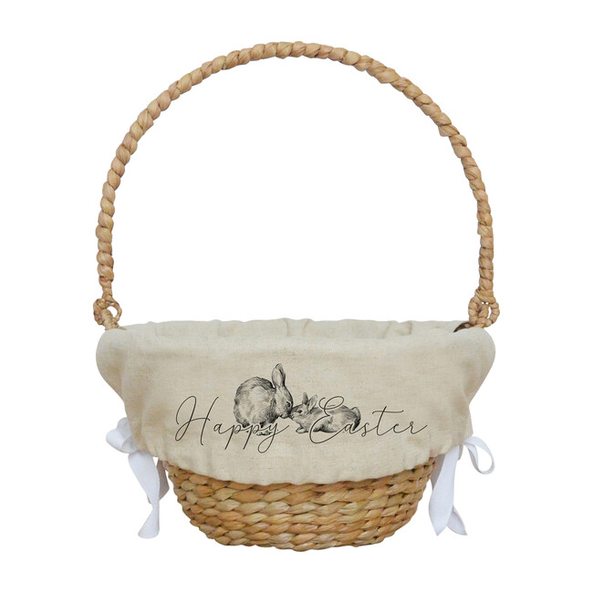 Happy Easter Basket Liner, Natural - Easter Baskets - 1