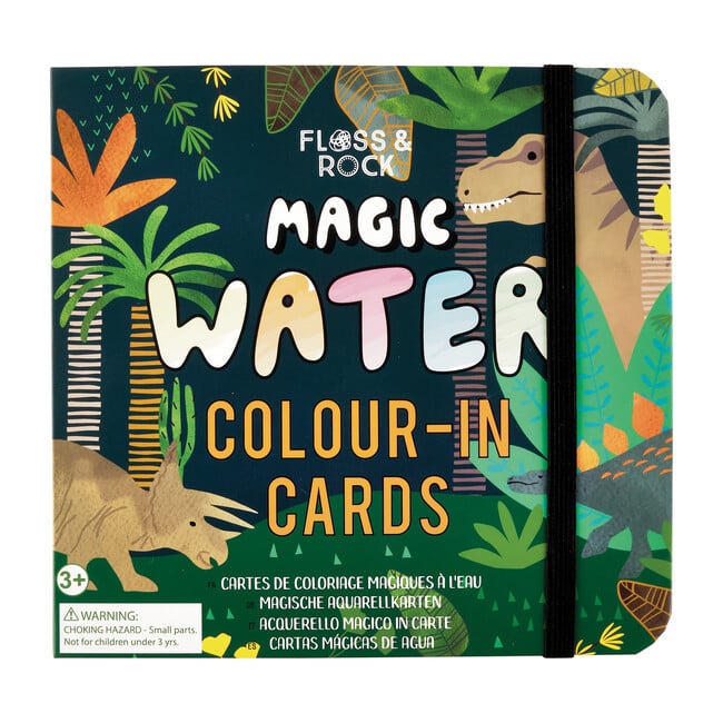 Dinosaur Magic Water Colour-In Cards - Arts & Crafts - 1