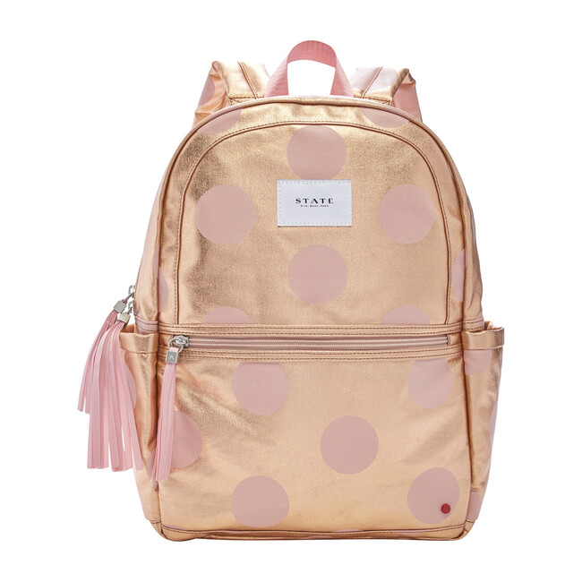 Kane Kids Backpack, Rose Gold Dots