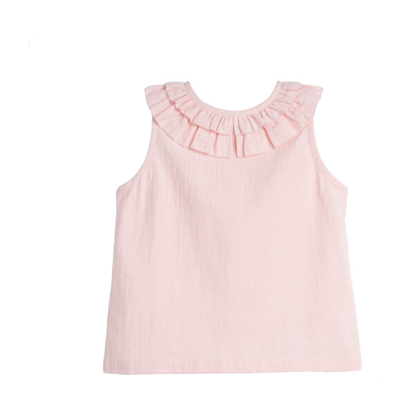 Maisie Ruffle Collar Top, Taffy Pink