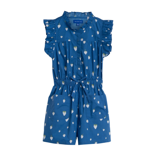 Maeve Romper, Blue Strawberries