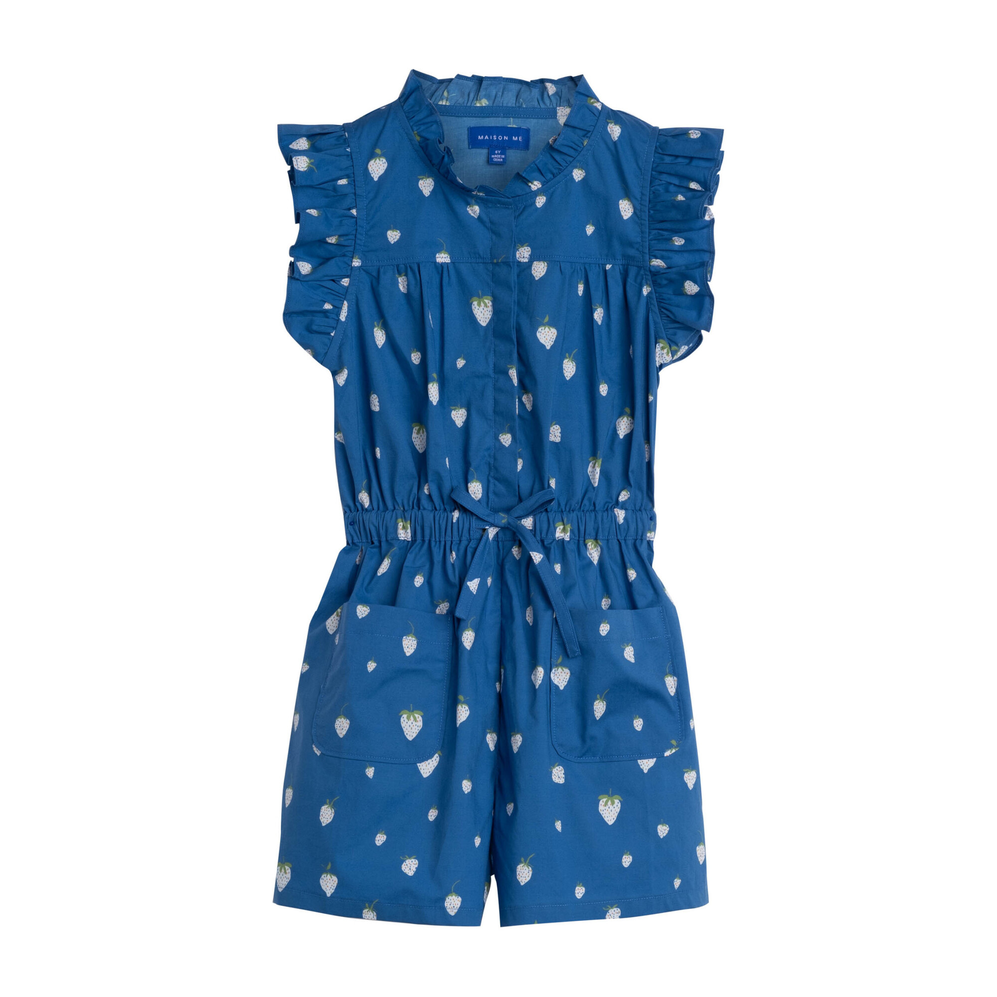 Maeve Romper, Blue Strawberries