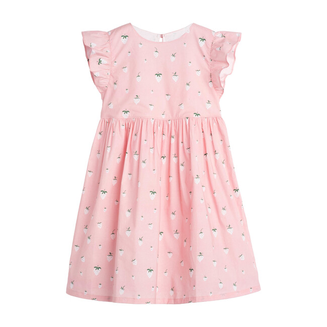 Lottie Dress, Pink Strawberries