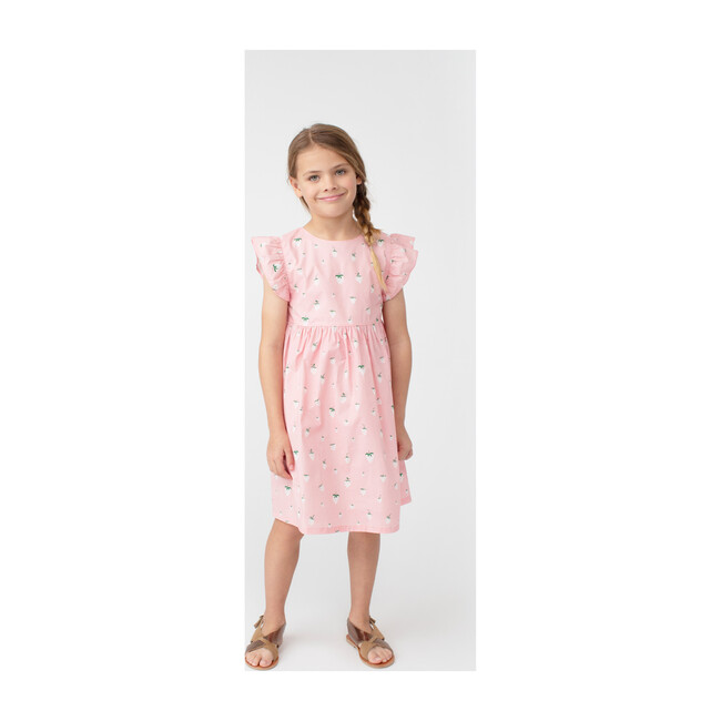 Lottie Dress, Pink Strawberries