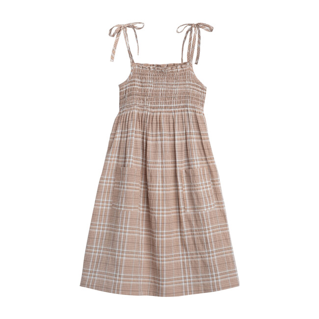 Rosie Smocked Dress, Dusty Rose Plaid