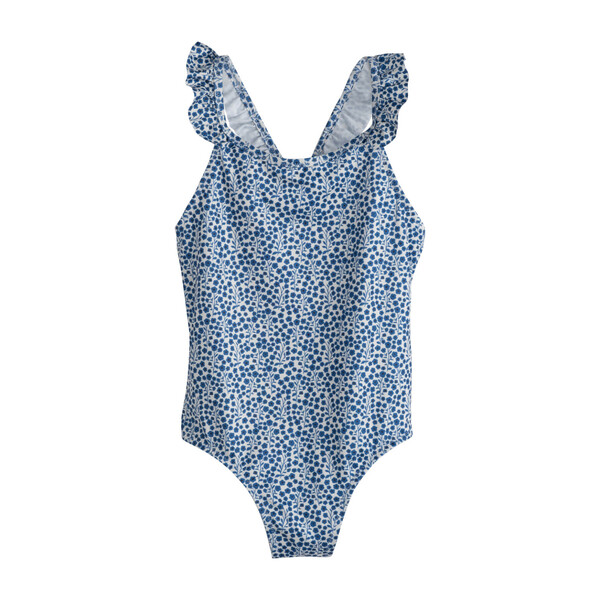 Sydney One Piece Swimsuit, Blue Ditsy Floral