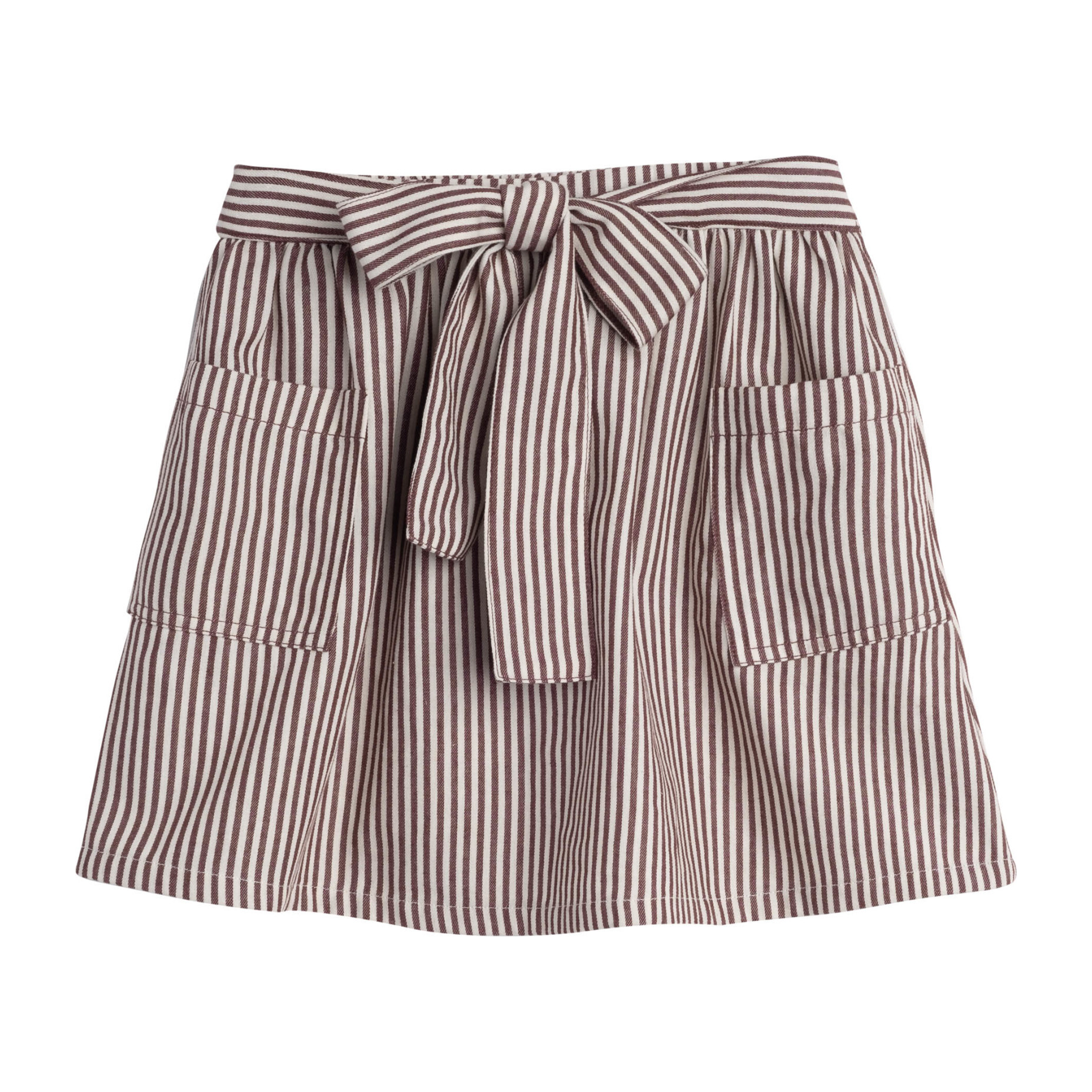 Willow Bow Skirt, Mocha Stripe