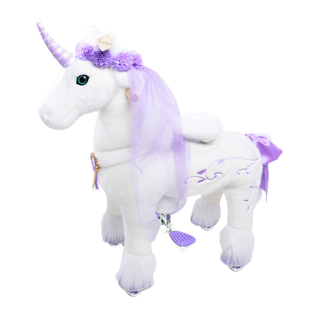 Unicorn with Purple Horn - PonyCycle Ride-Ons & Rockers | Maisonette