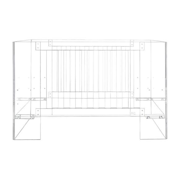 Vetro Crib, Clear Acrylic