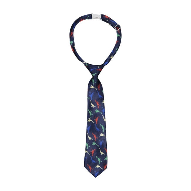 Dino Print Tie, Navy
