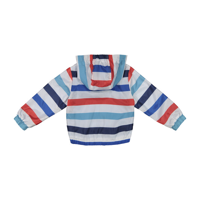 Baby Water Resistant Windbreaker, Blue Stripes