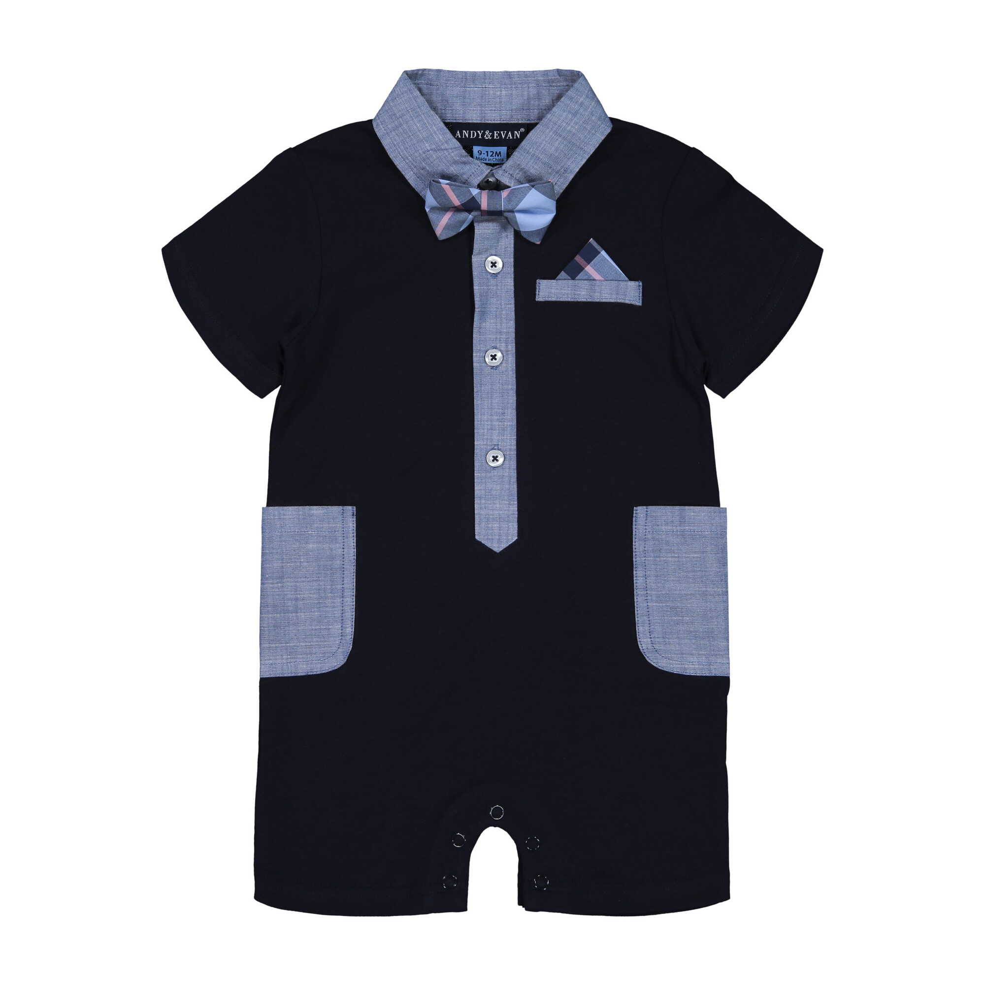 baby chambray romper