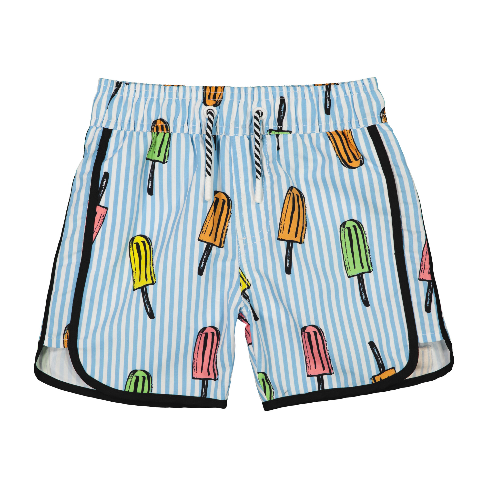 Popsicle Swim Trunk, Blue Stripe - Kids Boy Clothing Swim - Maisonette