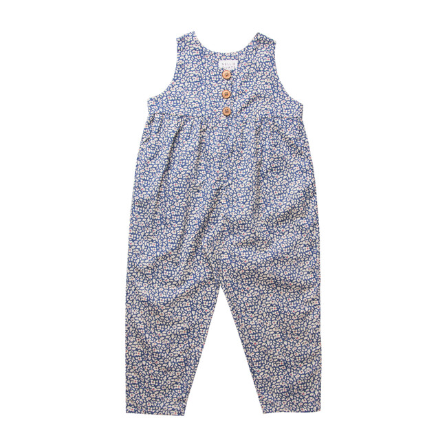 Cotton Jumping Jack Jumpsuit, Feather Fields Liberty Print - Rompers ...