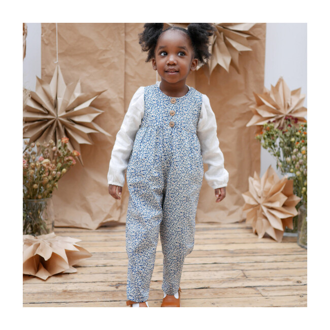 Cotton Jumping Jack Jumpsuit, Feather Fields Liberty Print - Jumpsuits - 2