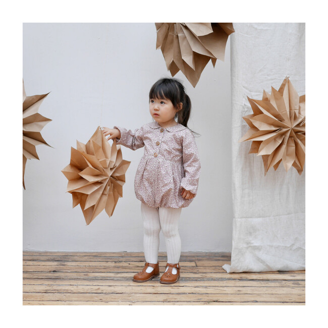 Cotton Duck, Duck, Goose Romper, Feather Fields Liberty Print - Rompers - 5